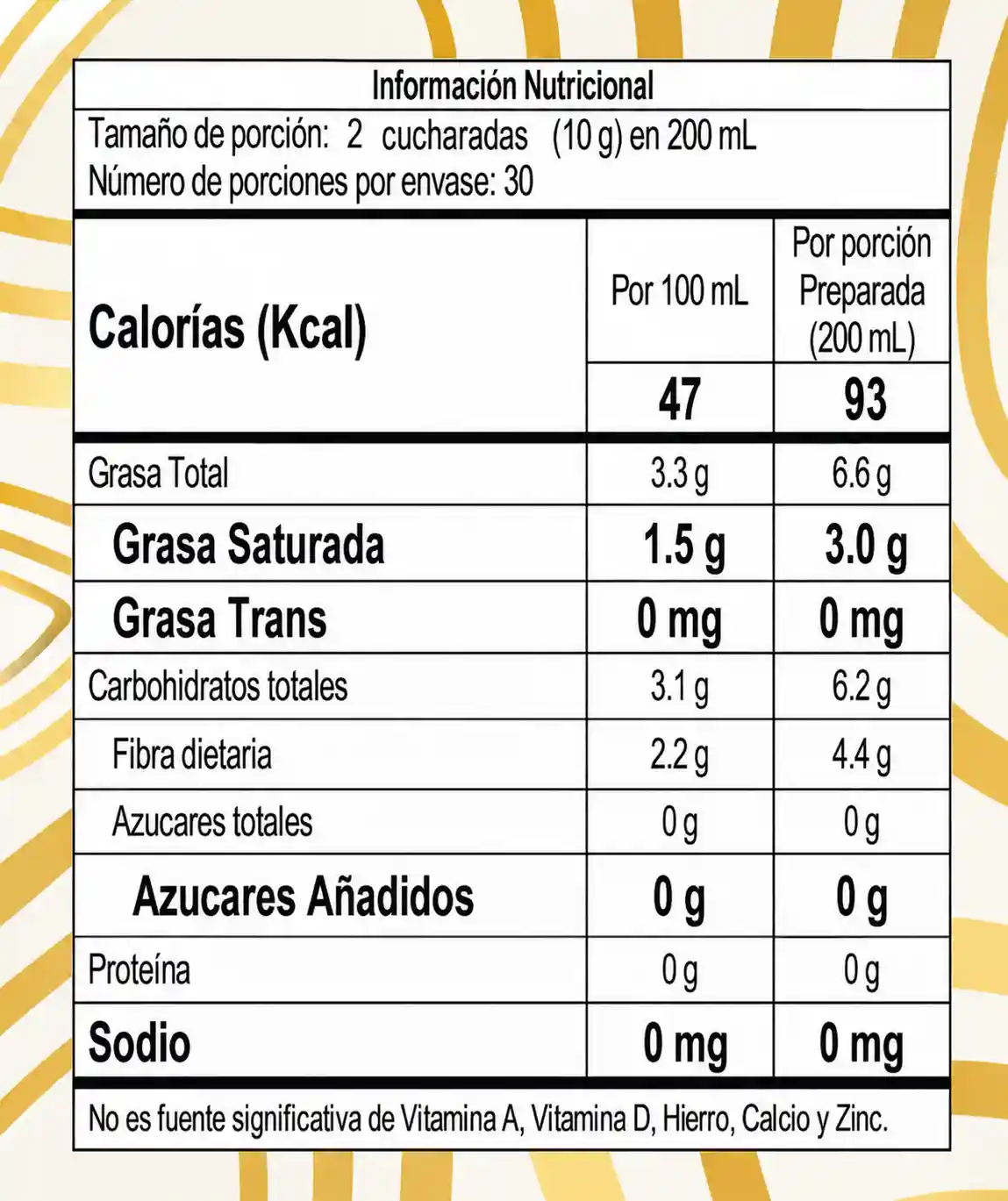 tabla nutricional golden gift 300g tabla nutricional golden gift 300g